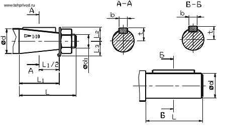 Исполнения выходного вала МЧ100, МЧ125 - МЧ160